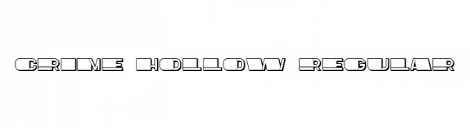 Crime Hollow Regular  Frei Schriftart Herunterladen