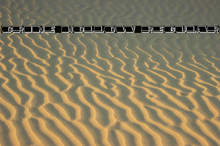 Crime Hollow Regular Example 1