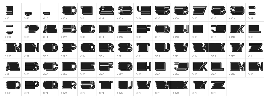 Crime Regular Character Map