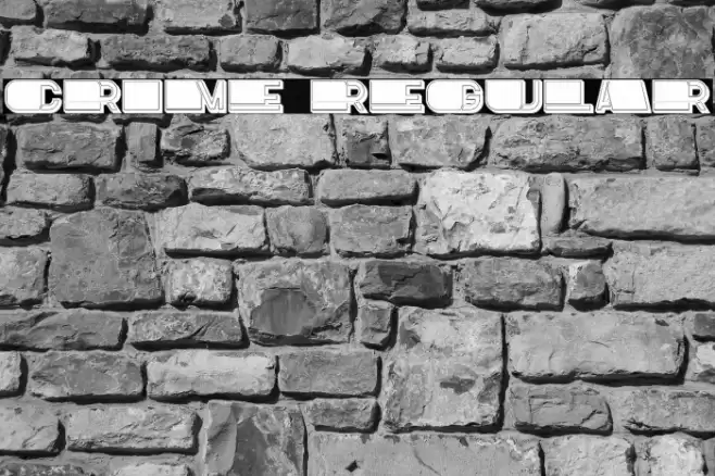 Crime Regular Font examples
