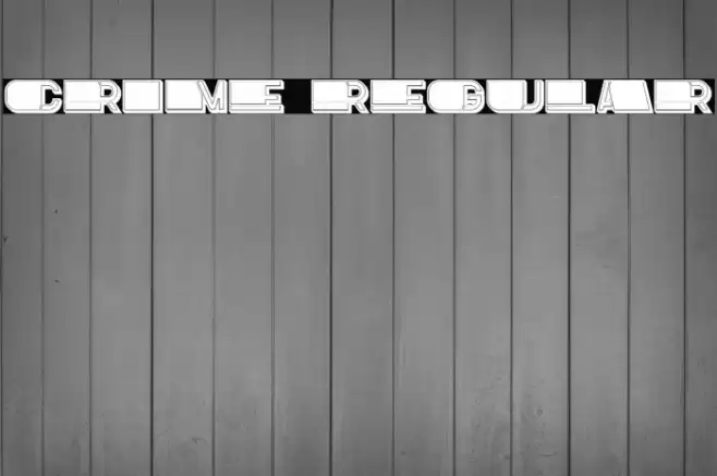 Crime Regular Font examples