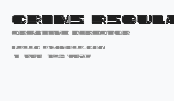 Crime Regular Business Card