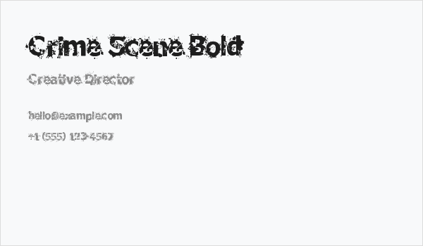Crime Scene Bold Business Card
