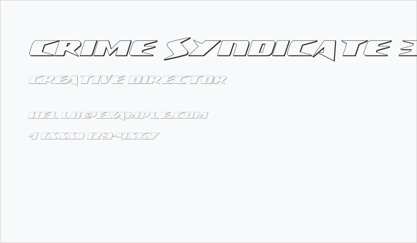 Crime Syndicate 3D Regular Business Card