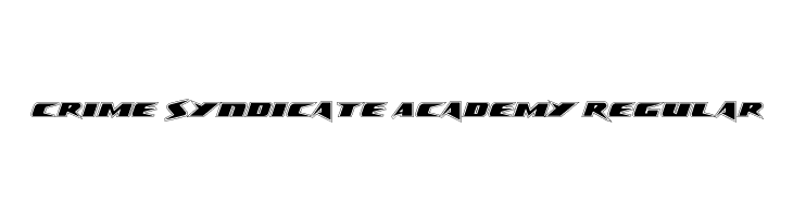 Crime Syndicate Academy Regular  Скачать бесплатные шрифты