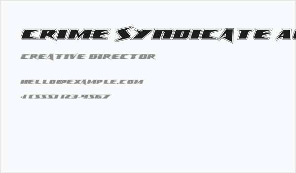 Crime Syndicate Academy Regular Business Card