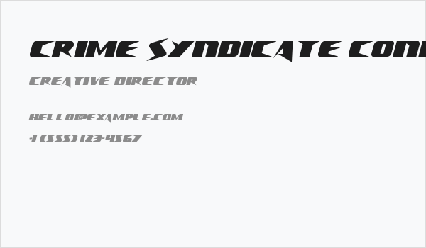 Crime Syndicate Condensed Business Card