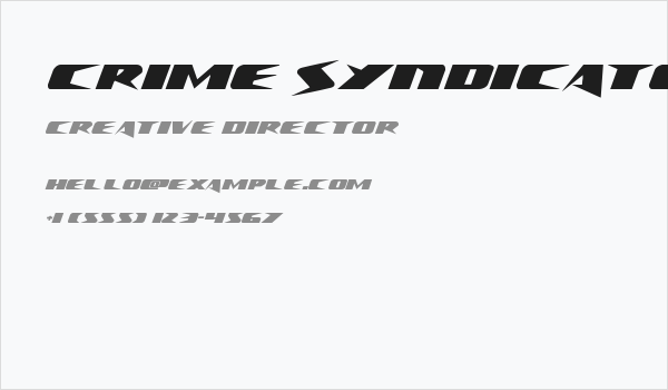Crime Syndicate Expanded Business Card