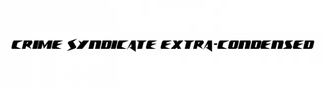 Crime Syndicate Extra-condensed  لخطوط تنزيل