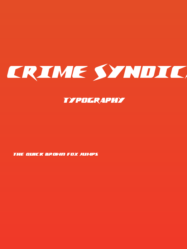 Crime Syndicate Extra-condensed Poster