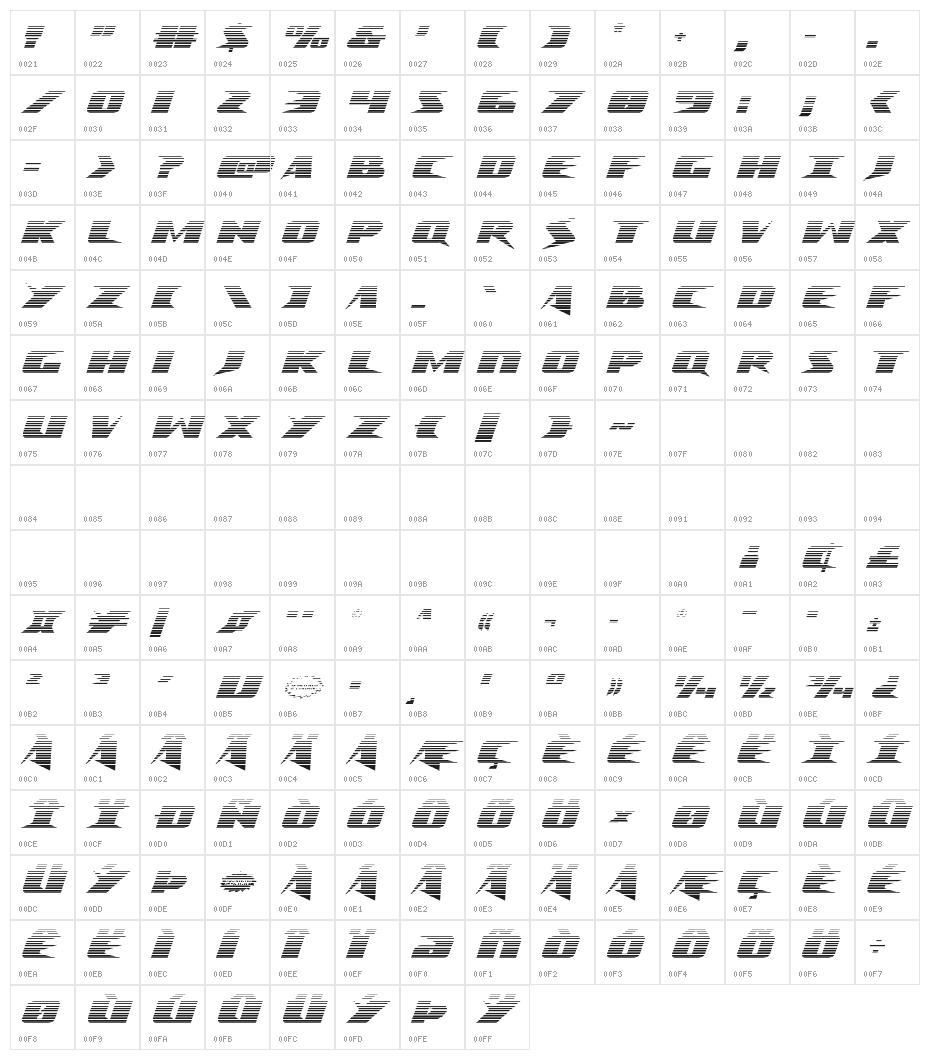 Crime Syndicate Gradient Regular Character Map