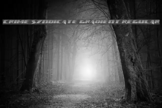 Crime Syndicate Gradient Regular Font examples