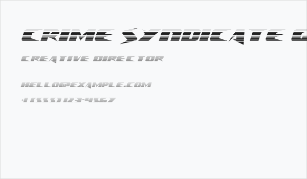 Crime Syndicate Gradient Regular Business Card