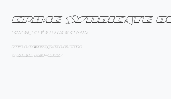 Crime Syndicate Outline Regular Business Card