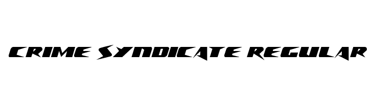 Crime Syndicate Regular  font caratteri gratis