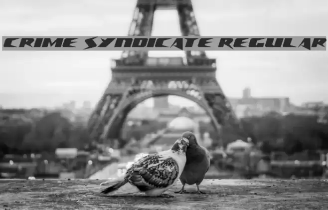 Crime Syndicate Regular Font examples