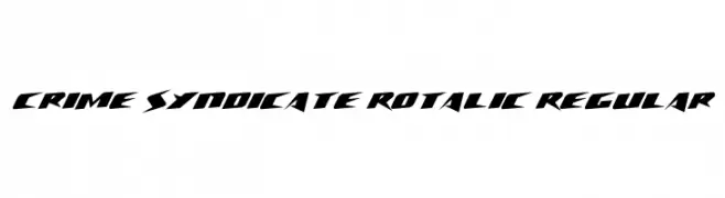 Crime Syndicate Rotalic Regular  لخطوط تنزيل