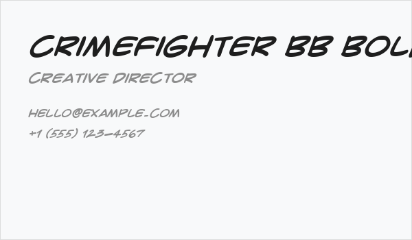 CrimeFighter BB Bold Business Card