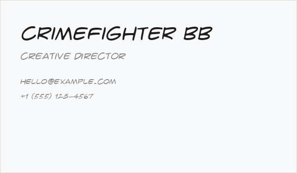 CrimeFighter BB Business Card