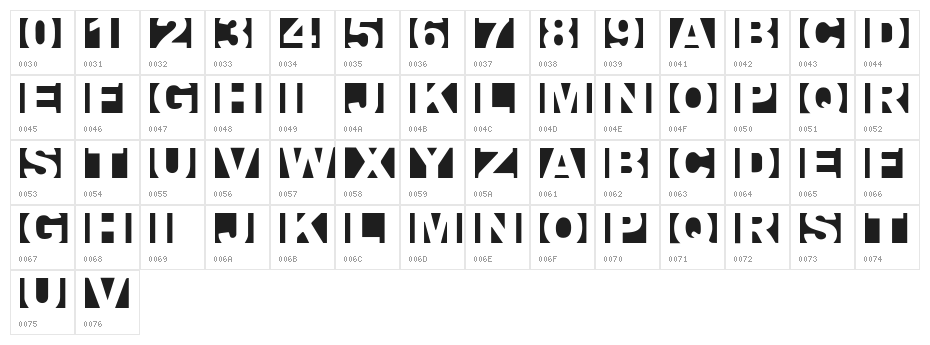 Crimescene Afterimage Character Map