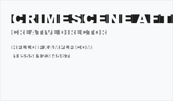 Crimescene Afterimage Business Card