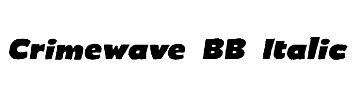 Crimewave BB Italic Font