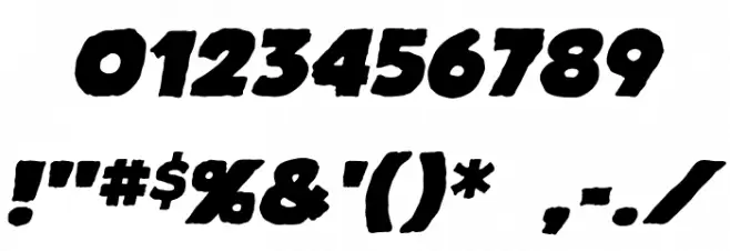 Crimewave BB Italic Font OTHER CHARS