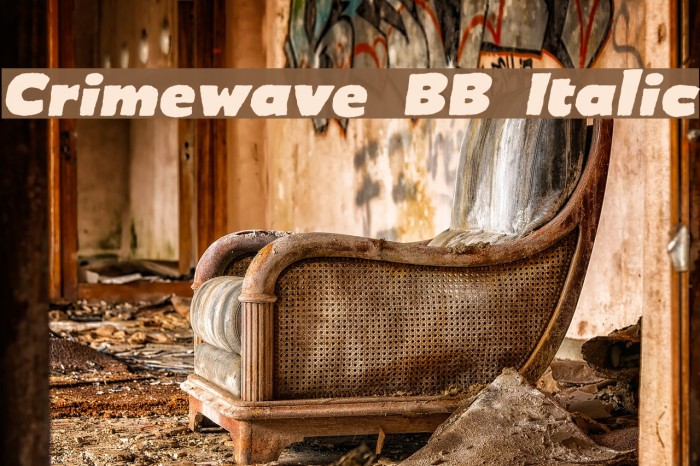 Crimewave BB Italic Font examples