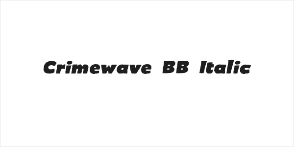 Crimewave BB Italic Logo