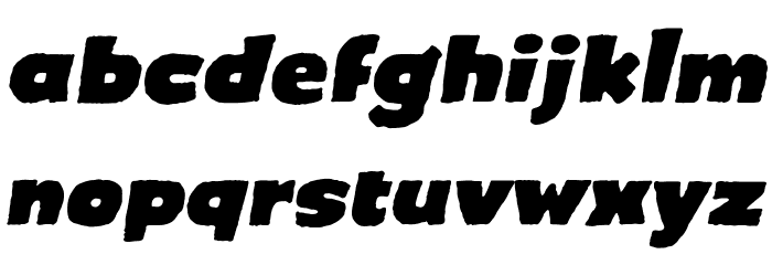 Crimewave BB Italic Font LOWERCASE