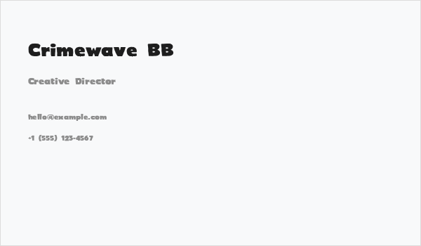 Crimewave BB Business Card