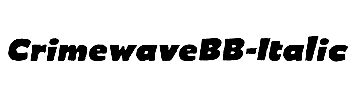 CrimewaveBB-Italic  Free Fonts Download