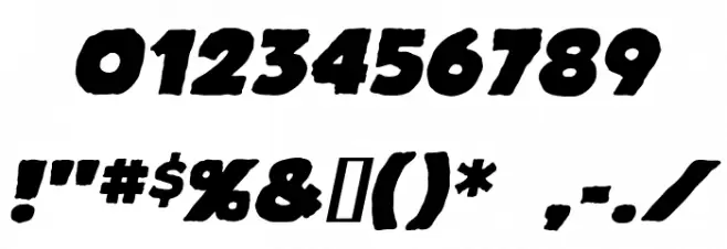 CrimewaveBB-Italic Font OTHER CHARS