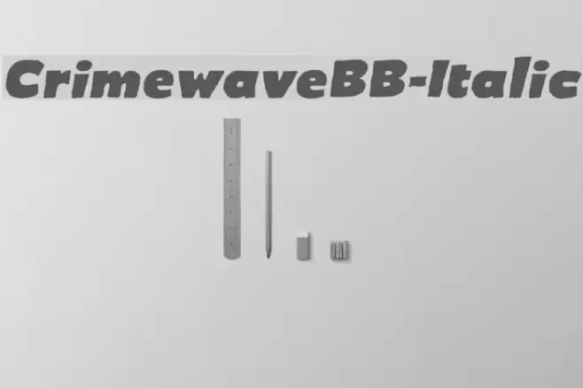 CrimewaveBB-Italic Font examples