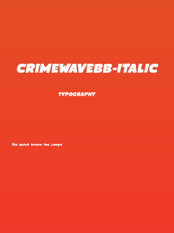 CrimewaveBB-Italic Poster
