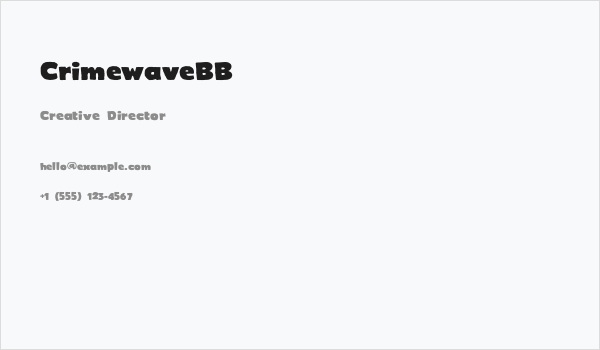 CrimewaveBB Business Card