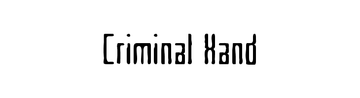 Criminal Hand Font