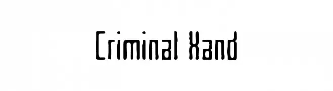 Criminal Hand  नि: शुल्क फ़ॉन्ट्स डाउनलोड