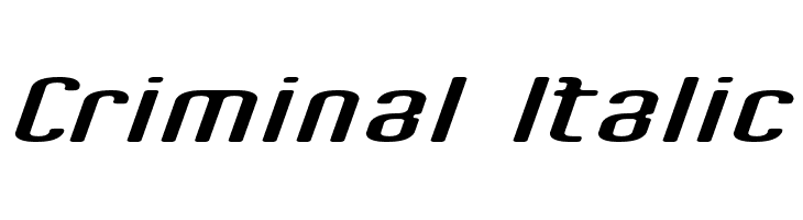 Criminal Italic Fonte