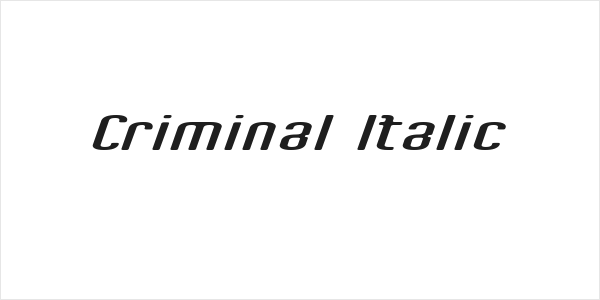 Criminal Italic Logo