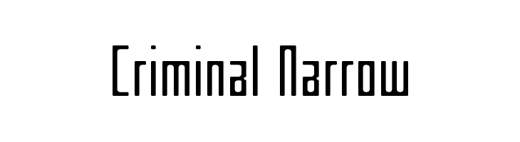 Criminal Narrow Font
