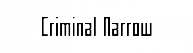 Criminal Narrow  baixar fontes gratis