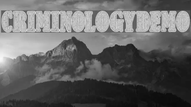 CriminologyDemo Font examples