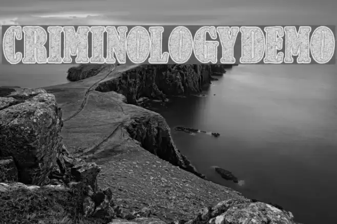CriminologyDemo Font examples