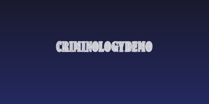 CriminologyDemo Social Header