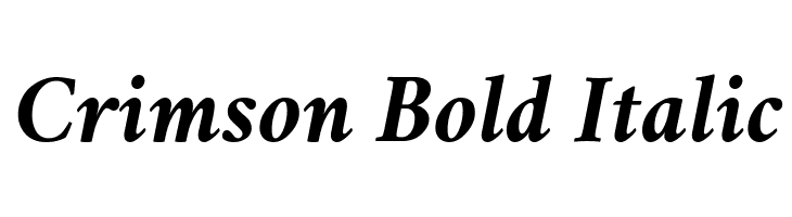 Crimson Bold Italic Font