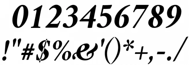 Crimson Bold Italic Font OTHER CHARS