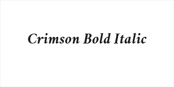 Crimson Bold Italic Logo