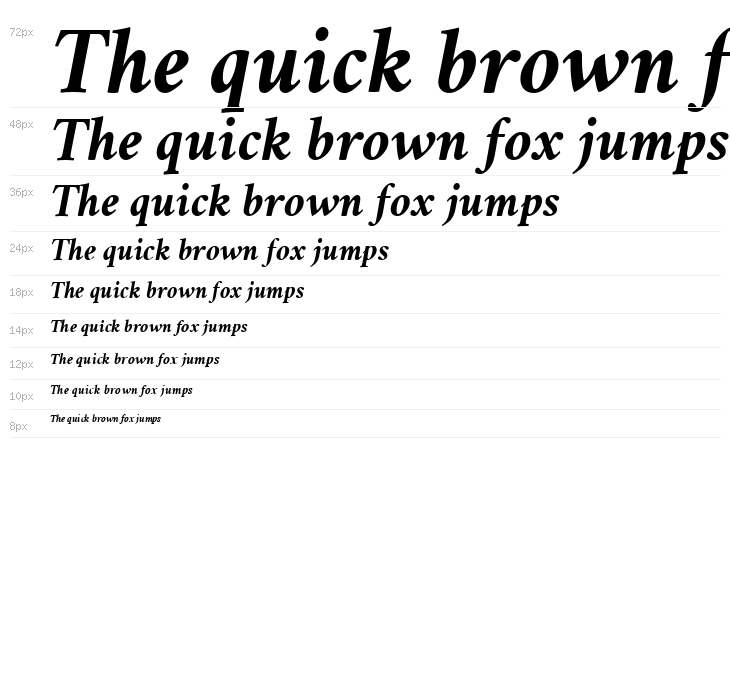 Crimson Bold Italic Waterfall