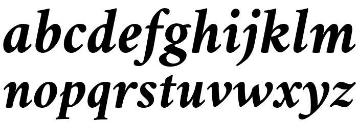 Crimson Bold Italic Font LOWERCASE